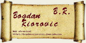 Bogdan Riorović vizit kartica